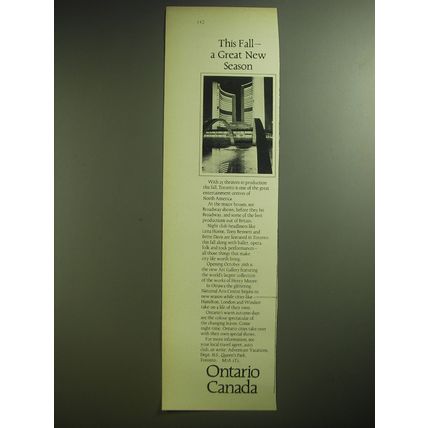 1974 Ontario Canada Tourism Ad - This Fall - a Great new Season