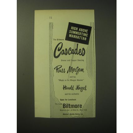1948 Hotel Biltmore, NYC Advertisement - High above summertime Manhattan