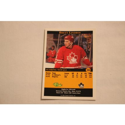 Brett Lindros 1994 Classic Pro Prospects NO. 204