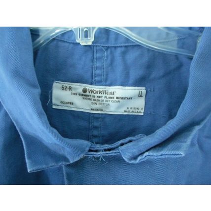 Industrial Coveralls by Workwear Men's 52 R Blue USA Metal Fasteners