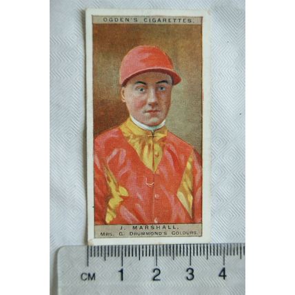 1927 Ogden's Jockeys and Owners' Colours No. 34 J. Marshall / G. Drummond