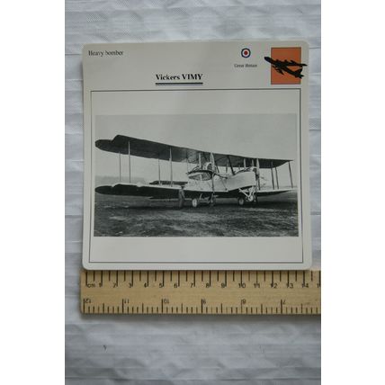 Vickers Vimy - GB - Heavy Bomber - Collectors Club Card