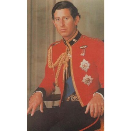Prince Charles Colonel In Chief Welsh Military Regiment Royal Wedding Postcard