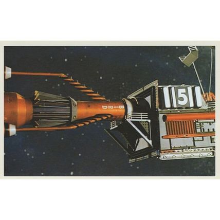 Thunderbird 5 Craft in Thunderbirds TV Show Episode 10 Postcard