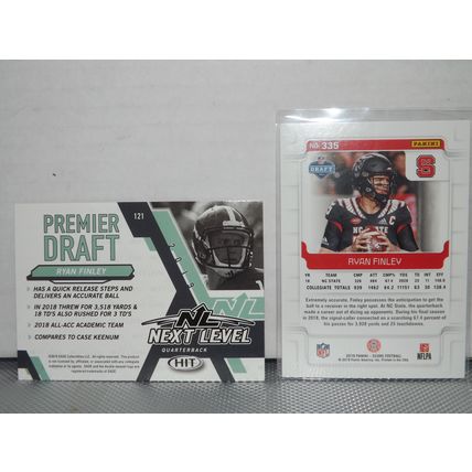 2019 Panini Score/Hit RYAN FINLEY (NC STATE/Cincinnati Bengals) 2 x Rookie Cards