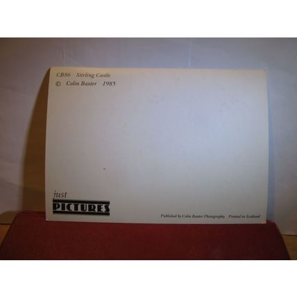 STIRLING CASTLE, SCOTLAND unused postcard by Colin Baxter, 1985 #