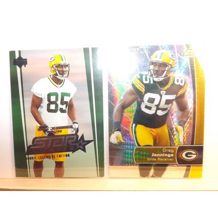 2012 Topps Finest/UD GREG JENNINGS (Packers) x 2 Rookie Cards