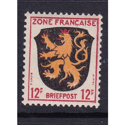 GERMANY 1945 FRENCH ZONE 12pf VALUE MINT