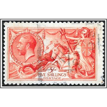 KGV SG416 5s Rose-Red Bradbury Wilkinson Seahorse Used