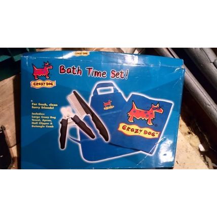3x Crazy dog apron twin pockets waterproof dog washing grooming hairdresser BNWT