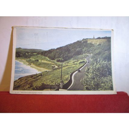 VICO ROAD AND KILLINEY STRAND, CO. DUBLIN, IRELAND used postcard =