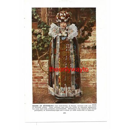 Brides Of Buckeburg, Lower Saxony, Germany, Book Illustration (Print), c1920