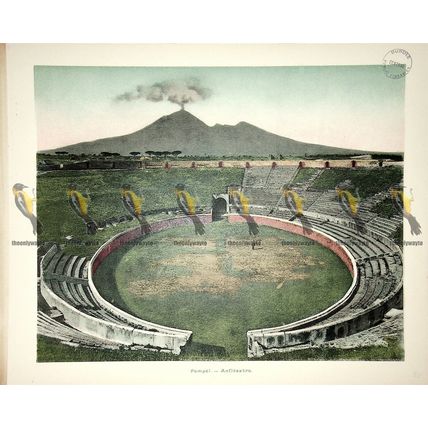 Pompeii, The Amphitheatre, Italy, Book Illustration (Print), 1899