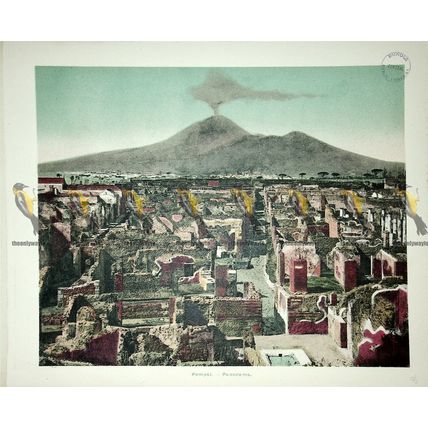 Pompeii, Panorama, Italy, Book Illustration (Print), 1899