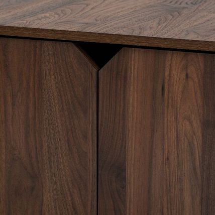 Cat Litter Box Cover Cat House Side End Table Furniture Oak Walnut Brown 2-Door