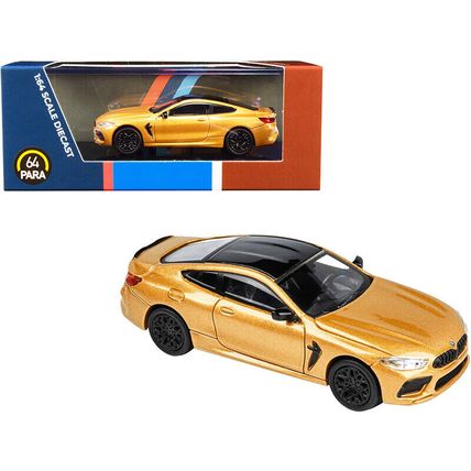 BMW M8 Coupe Ceylon Gold Metallic with Black Top 1/64 Diecast Model Car by Pa...