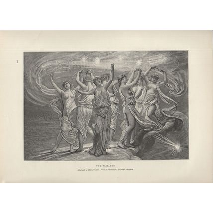 PLEIADES 1885 Elihu Vedder - Paul Jonnard VICTORIAN ENGRAVING