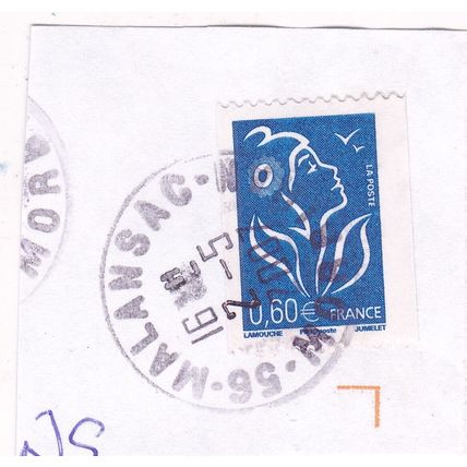 France 2005 MALANSAC POSTMARK on Marianne 0.55e VGC