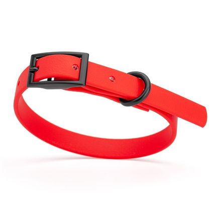 Dog Pet Waterproof Collar - W1/2" x L9"-12" - Cherry