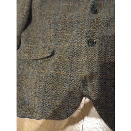 Mens Harris tweed 100% Pure Wool Jacket Blazer size 44 small by TU