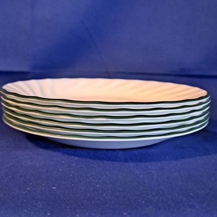 Vintage Lot 6 CORELLE By Corning CALLAWAY SAUCERS 6 1/4" Bread Plates Scalloped