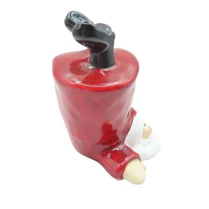 Ceramic Santa with Legs in the Air 12 CM Festive Christmas Decoration Jesus