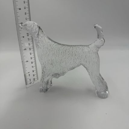 Vintage Kosta Boda glass Afghan dog Bertil Vallien’s Kennel series paperweight