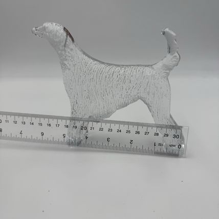 Vintage Kosta Boda glass Afghan dog Bertil Vallien’s Kennel series paperweight