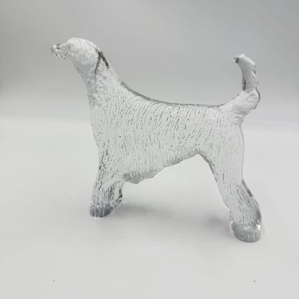 Vintage Kosta Boda glass Afghan dog Bertil Vallien’s Kennel series paperweight