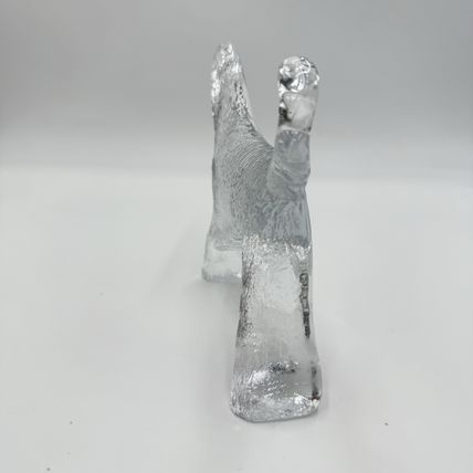 Vintage Kosta Boda glass Afghan dog Bertil Vallien’s Kennel series paperweight