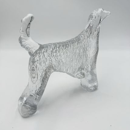 Vintage Kosta Boda glass Afghan dog Bertil Vallien’s Kennel series paperweight