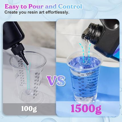 LET'S RESIN UV Resin, 1500G Odorless, Low Shrinkage, Clear Ultraviolet Epoxy Res