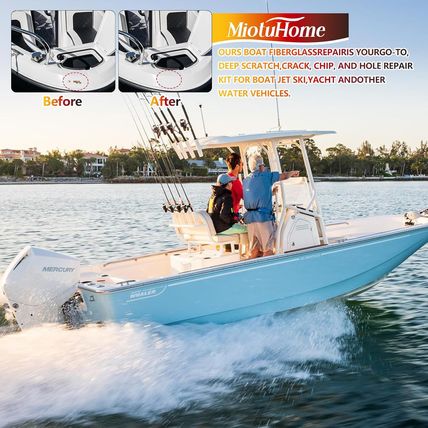 Marine Fiberglass Repair Kit for Boats, Gel Coat Repair Kit for Boats, Fiberglas