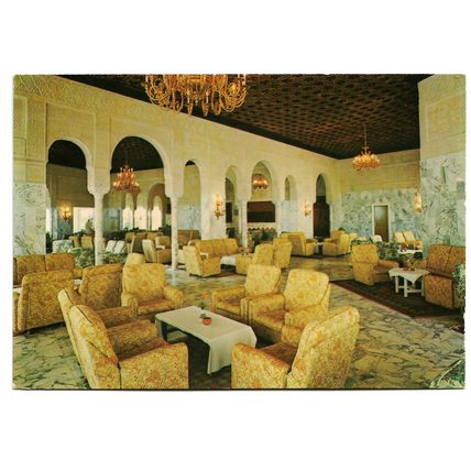 3 postcards lot Tunisia Sousse Hotel Tour Khaef aerial view interior beach