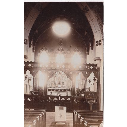 EC702 ST AUSTELL CHURCH INTERIOR ,? R/P POSTCARD