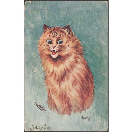 Louis Wain - Cat - Song, 1905 - Wildt & Kray Postcard