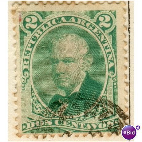 Argentina stamps SG46 - 1877 - Vicente Lopez 2c - used