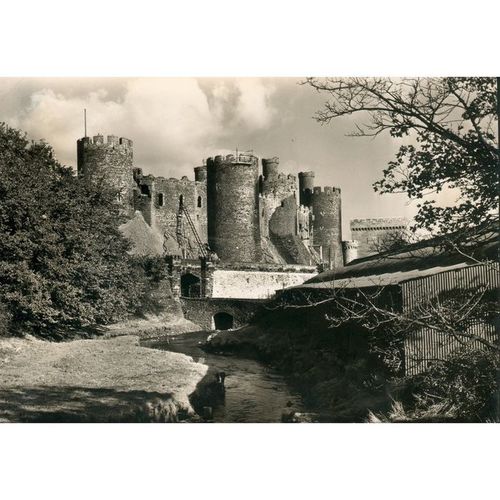 Vintage GB Postcard - Conway Castle, Wales - From The South West