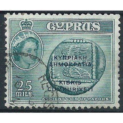 Cyprus 1961 SG194a 25m Greyish Blue Fine Used .. ..