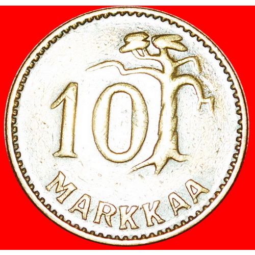 PINE TREE: FINLAND ★ 10 MARKS 1953H! LOW START★NO RESERVE!
