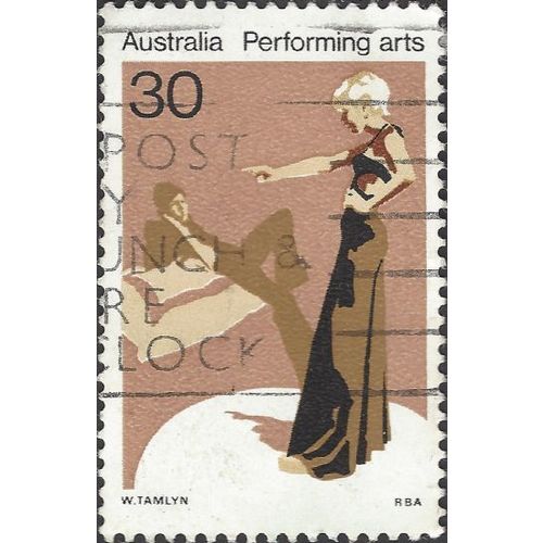 AUSTRALIA, Performing Arts, Drama, brown 1977, 30c, #3