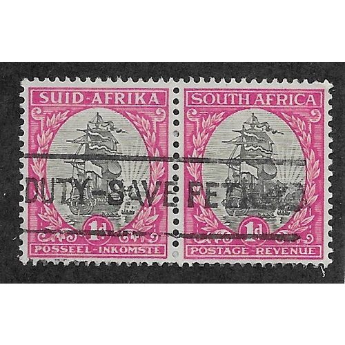 ZAF 1933 SE~TE PAIR 1d 'DROMEDARIS ' FINE USED (EBID61-774)