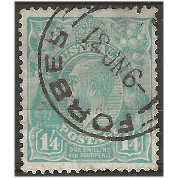 Australia 1928 SG104 1s 4d Turquoise Fine Used .. ..