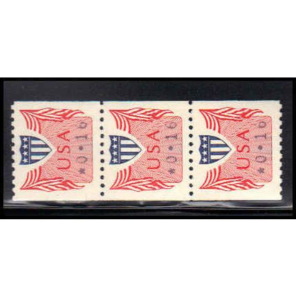 CVP31 16c Shield Very Fine MNH Dry Gum Strip of 3 PA5173