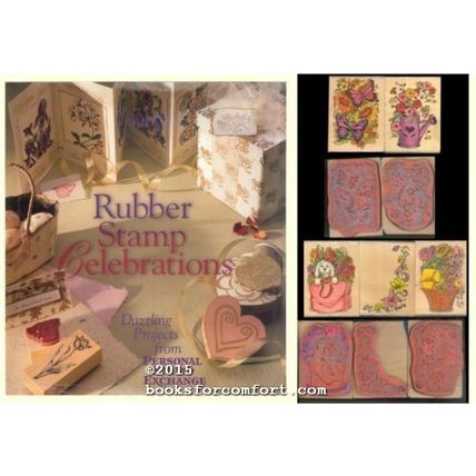 Rubber Stamp Celebrations with Set of 5 Flower Rubber Stamps