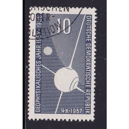 GERMANY DDR 1957 GEOPHYSICAL YEAR 10pf USED / CTO SG E342