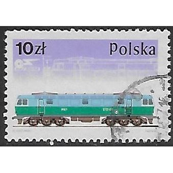 Poland Mi 2994: 10 Zl. multicoloured Electric Locomotive