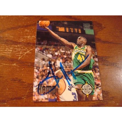 1993 Stadium Club, Autograph Card, w/COA, SHAWN KEMP, Sonics