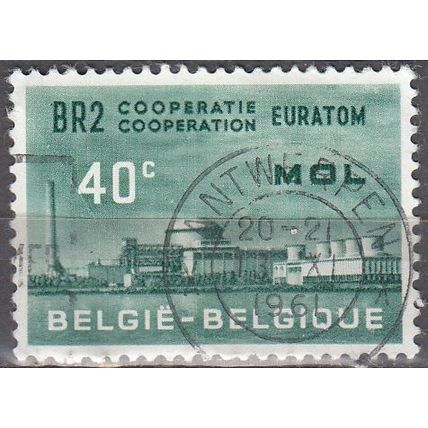 Belgique 1961 Michel 1255 O Cote (2008) 0.25 € Réacteur BR2 Cachet rond