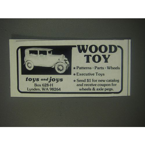 1991 Toys and Joys Advertisement - Wood Toy